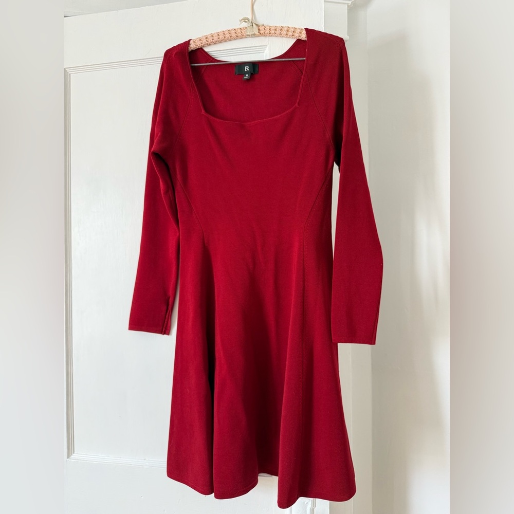 Banana Republic | red long sleeve dress